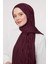 Bordo Soyut Desen Grazia şal 3