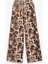 Viskon Keten Karışımlı Floral Desenli Geniş Paça Pantolon 2
