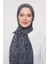 Lacivert Soyut Desen Grazia şal 1