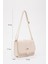 Krem SHK127 Suni Deri Iç Fermuar Cepli Çıtçıt Kapamalı El,kol ve Omuz Çantası U:17 E:22 G:7 cm 2