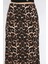 Kadın Leopar Desenli Bel Lastikli Bürümcük Etek P-00016181 4