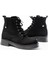 02-2003 Siyah Süet Bağcıklı Fermuarlı Günlük Kadın Bot 5