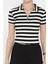 Polo Yaka Yarım Fermuarlı Çizgi Desenli Tişört P-00016213 4