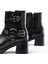 5109-3028 Siyah Toka Aksesuarlı Fermuarlı Topuklu Günlük Kadın Bot 5