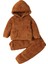 Kız Erkek Bebek ve Çocuk Kapüşonlu Peluş Ikili Takım 1