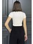 Kadın Bisiklet Yaka Fiyonklu Kaşkorse Crop Top Bluz P-00016174 3