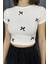 Kadın Bisiklet Yaka Fiyonklu Kaşkorse Crop Top Bluz P-00016174 4