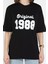 Kadın Ön Baskılı Bisiklet Yaka Oversize Tişört P-00016171 4