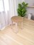 Teddy Kumaşlı Yuvarlak Tabure, Masif Ayaklı Tabure, Salon, Balkon, Makyaj Masası, Yemek Masası 3