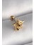 316L Çelik Gold Renk Siyah Zirkon Taş Detay Örümcek Ağ Model Tragus Piercing 1