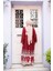 Desenli Bordo Tesettür Elbise 32162BR 4