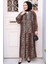 Leopar Desenli Tesettür Elbise 52942LP 1