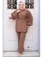 Düğmeli Camel Modal Kumaş Tesettür Ikili Takım 30264C 1