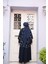 Desenli Lacivert Tesettür Ikili Kimono Takım 12892L 4