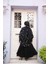 Desenli Siyah Tesettür Ikili Kimono Takım 12892S 4