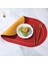 Iki Renkli Kontrast Oval Deri Placemat Otel Ev Su Geçirmez Yağ Geçirmez Isı Yalıtımlı Placemat 4 Adet (Yurt Dışından) 1