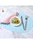 Iki Renkli Kontrast Oval Deri Placemat Otel Ev Su Geçirmez Yağ Geçirmez Isı Yalıtımlı Placemat 4 Adet (Yurt Dışından) 1