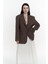 Symi Geniş Kesim Basic Blazer - Kahve 2