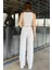 Kadın Sıfır Kol Crop Top Bluz Pantolon Ikili Takım P-00016085 3