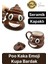 Özel Üretim Poo Kaka Emoji Kupa Bardak Esprili Eğlenceli Kapaklı Komik Karikatür Gülücük 3D Seramik 1