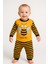 Happy Bee Sarı Siyah Çizgili Erkek Çocuk Pijama Takımı | Pamuklu Uzun Kollu Takım Arı Temalı 1