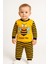 Happy Bee Sarı Siyah Çizgili Erkek Çocuk Pijama Takımı | Pamuklu Uzun Kollu Takım Arı Temalı 2