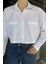 Kadın Basic Crop Top Gömlek P-00016057 4