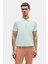 Regular Fit Mint %100 Pamuklu Uzun Ömürlü Kıvrılmaz Polo Yaka Nakışlı T-Shirt 4HC14ORT51000 1