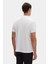 Slim Fit Beyaz Pike Dokulu Yarım Fermuarlı Polo Yaka T-Shirt 4EC14ORTFRPLO 3