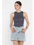 Kadın Bisiklet Yaka Parçalı Likralı Bluz P-00016047 1