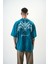 Erkek Ephemeral Baskılı Yıkamalı Oversize T-Shirt Mor 1