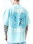 Erkek None Three Baskılı Oversize T-Shirt Bebe Mavi 4