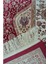 Bambu Iplikten Dokuma Parlak Tuşeli Krem ve Kırmızı Renk Mihraplı Seccade (83 x 125 cm ) 4