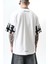 Erkek Orpheus Baskılı Oversize T-Shirt Beyaz 5