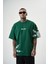 Erkek Sharp Pain Baskılı Oversize T-Shirt Nefti 2