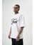 Erkek Trust Yazılı Oversize T-Shirt Siyah 2