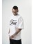 Erkek Trust Yazılı Oversize T-Shirt Siyah 5