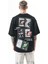 Erkek Low Vision Nakışlı Oversize T-Shirt Nefti 1