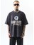 Erkek Unfortunately Baskılı Oversize T-Shirt Bej 1
