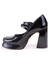 DZA07-337566 Siyah Rugan Platform Topuklu Kadın Ayakkabı 3