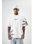 Erkek Sharp Pain Baskılı Oversize T-Shirt Nefti 2