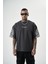 Erkek Far From Basic Baskılı Oversize T-Shirt Füme 2