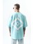 Erkek Memory Baskılı Oversize T-Shirt Bebe Mavi 1
