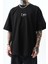 Erkek Eyes Baskılı Oversize T-Shirt Siyah 5