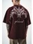 Erkek Ephemeral Baskılı Yıkamalı Oversize T-Shirt Mor 4