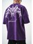 Erkek Ephemeral Baskılı Yıkamalı Oversize T-Shirt Mor 4