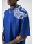 Erkek Minimalism Series Nakışlı Oversize T-Shirt Saks 5