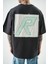 Erkek Numbers Of R Nakışlı Oversize T-Shirt Siyah 4