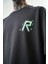 Erkek Numbers Of R Nakışlı Oversize T-Shirt Siyah 5