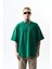 Erkek Respire Yazı Detaylı Oversize T-Shirt Nefti 1